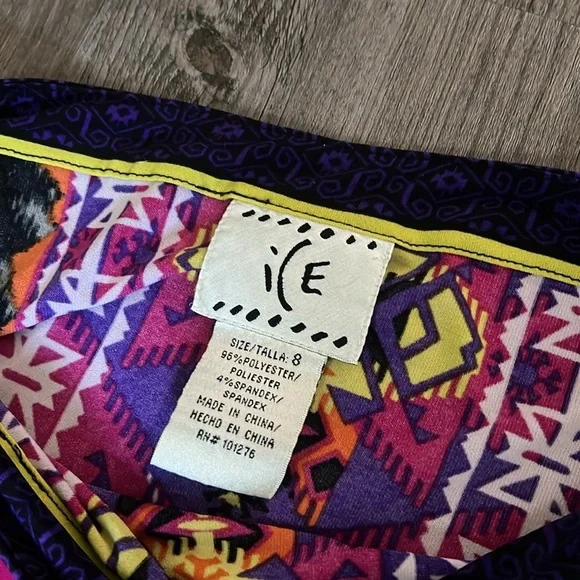 ICE women multicolor dress size 8 - Picture 2 of 4